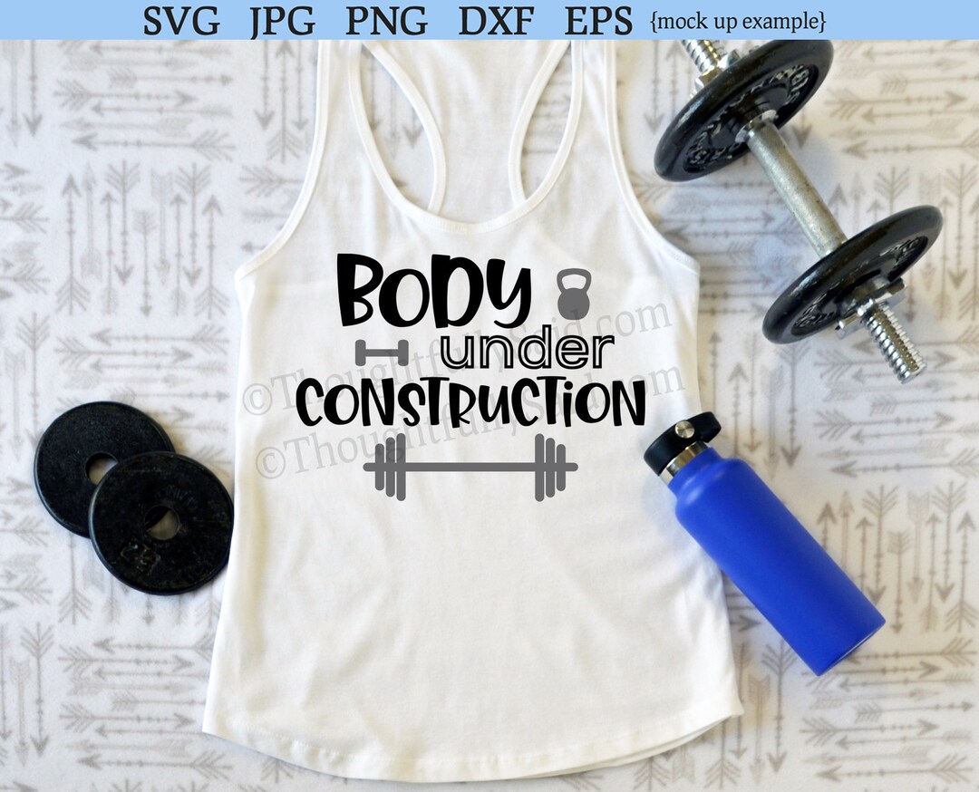 Body Under Construction SVG Cut Files Design, Dxf Png Eps Vector Files
