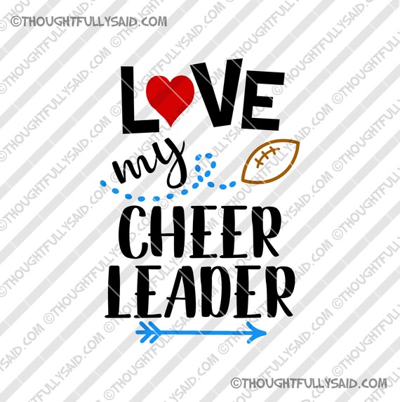 Love My Cheerleader Svg Dxf Eps Png Design Cutting Files Etsy