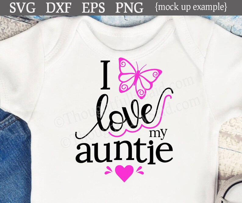 Download I Love My Aunt or Auntie SVG dxf png eps vector die cutting | Etsy