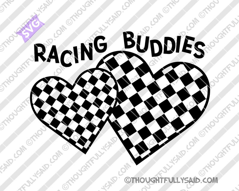 Download Racing Buddies checkered flag hearts SVG design jpg dxf ...