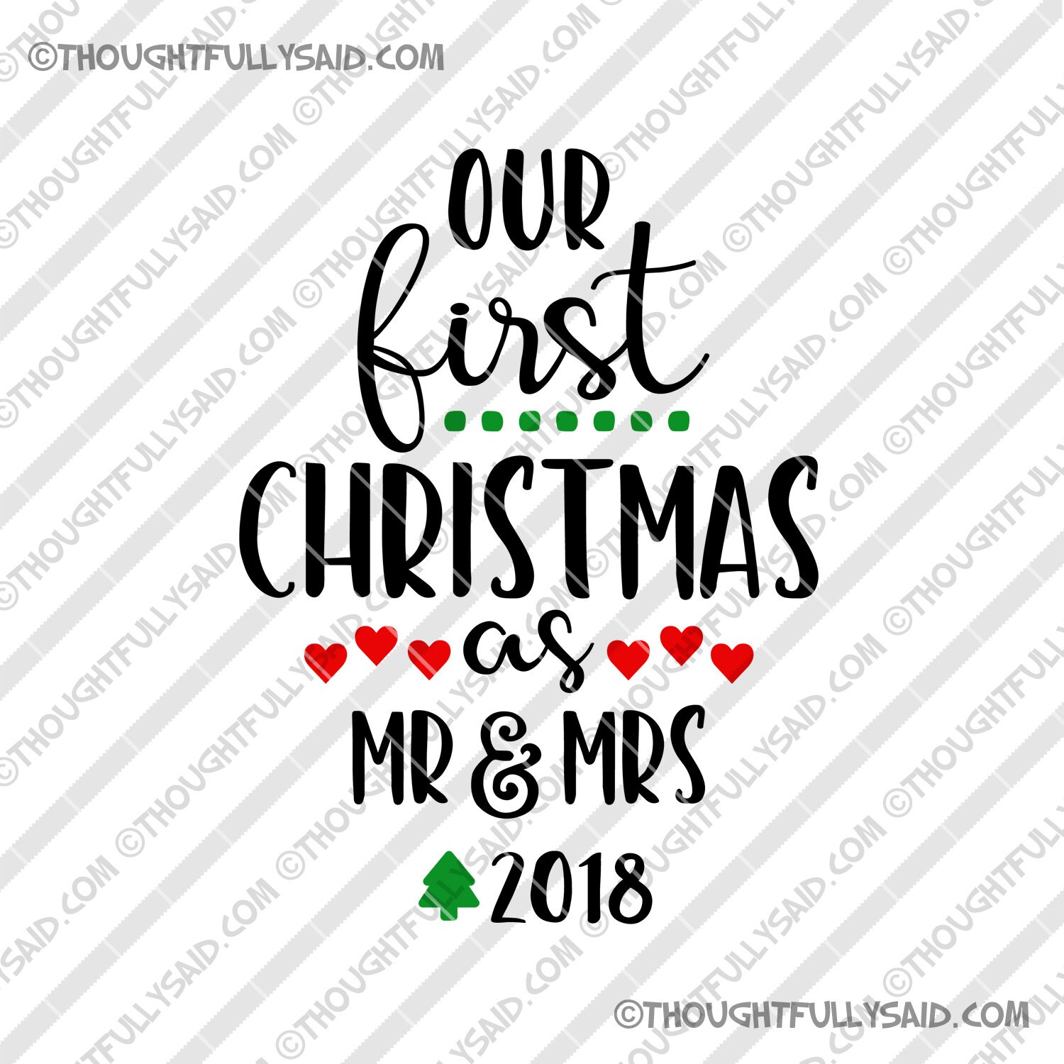 Download Our First Christmas as Mr and Mrs 2018 SVG dxf png eps ...