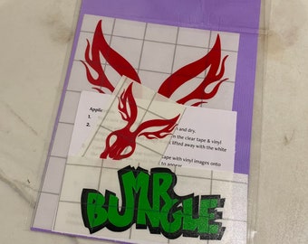 Mr Bungle Vinyl Sticker 3 Pack - Raging Wrath Of The Easter Bunny 12.5 x 9.5cm + Mini bunny & Mr Bungle Logo vinyl stickers