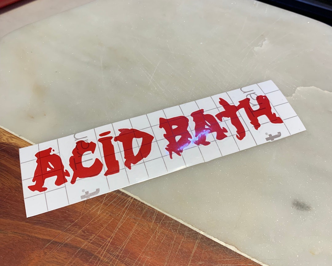 Acid Bath Premium Permanent Vinyl Label (various Colours) - Etsy