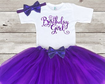 purple birthday outfit purple birthday tutu 1st birthday | Etsy