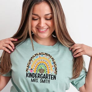 Kindergarten Teacher Shirt, Cute Teacher Tee, Back to School Gift, Custom Kindergarten Shirt, Teacher Team, Kindergarten Appreciation