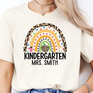 Kindergarten Teacher Shirt, Cute Teacher Tee, Back to School Gift, Custom Kindergarten Shirt, Teacher Team, Kindergarten Appreciation