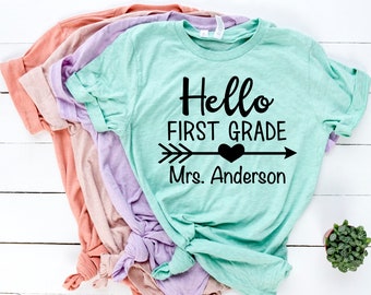 First Grade Teacher Shirt, 1st Grade Teacher Shirt, Elementary School Teacher Shirt, Teacher Shirts, Personalized Teacher Shirts