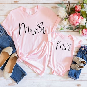 Mama Mini Matching Set, Baby and Mama, Mother's Day Gift, Mothers Day Shirts, Gift Ideas First Mothers Day