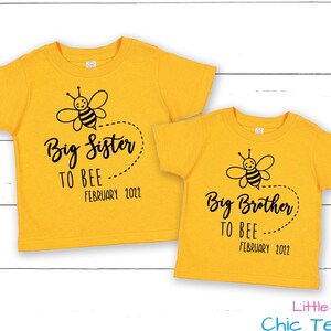 Big Sister to be Shirt, Big Brother to bee shirt, Bee Sister shirt, Promoted to Big Sister