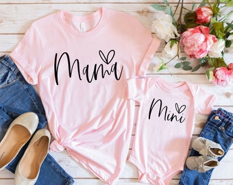 Mama Mini Matching Set, Baby and Mama, Mother's Day Gift, Mothers Day Shirts, Gift Ideas First Mothers Day