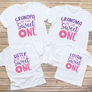 Sweet One Birthday Shirts, birthday outfit, family matching tee&#39;s, first birthday party shirts