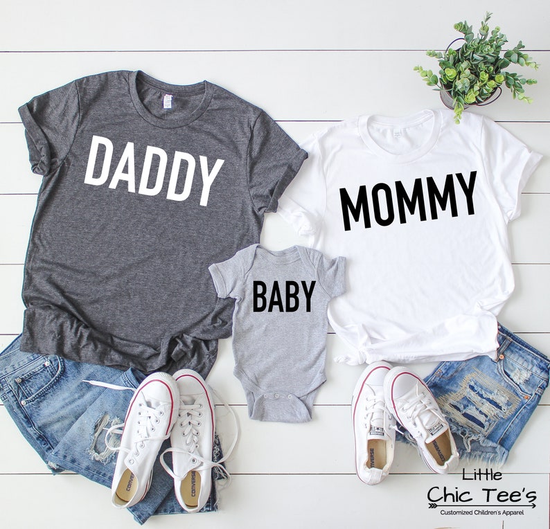 Daddy Mommy Baby Shirts Mama And Family Matching Image 0