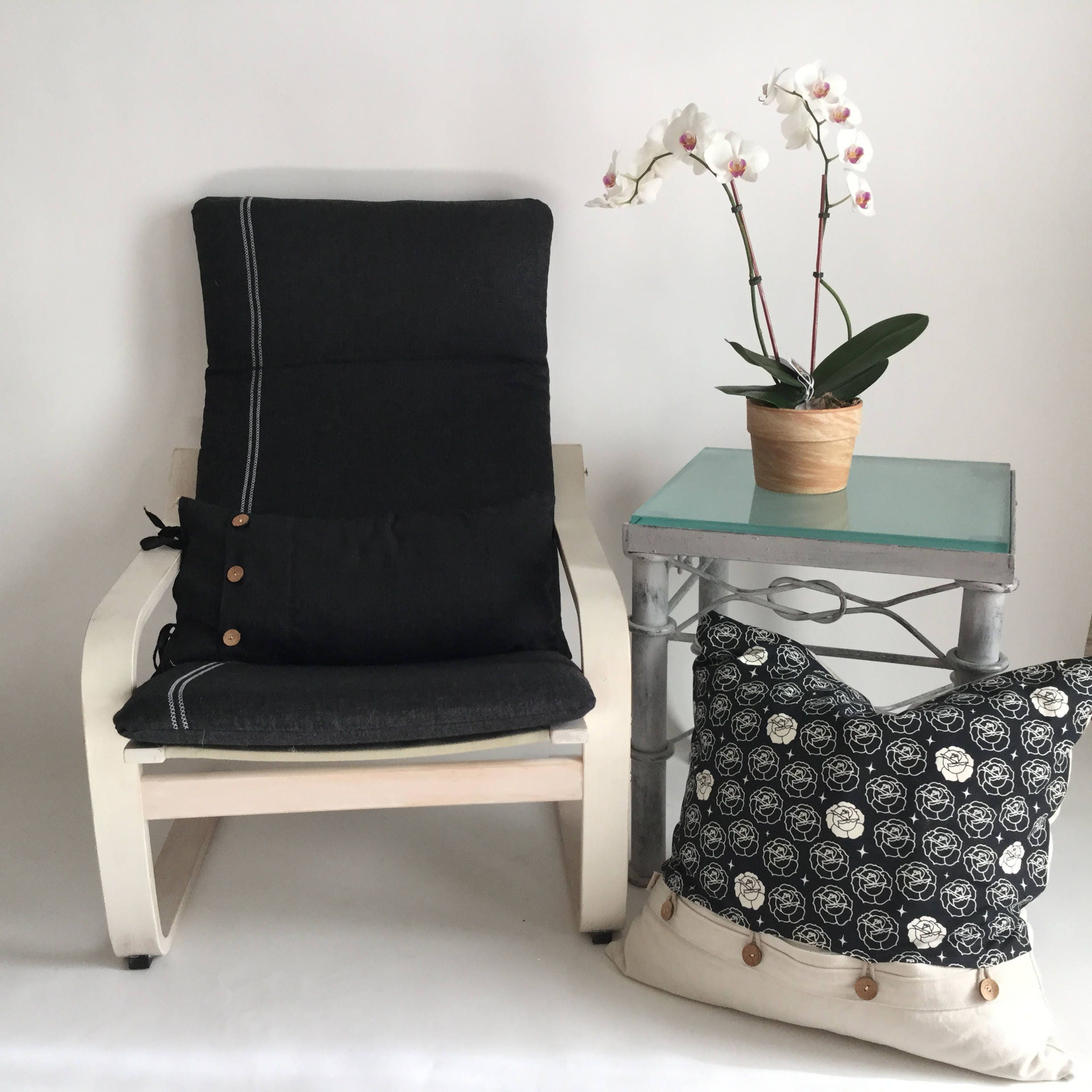 Organic Poang Chair Cushion Cover / Replacement Cover for | Etsy