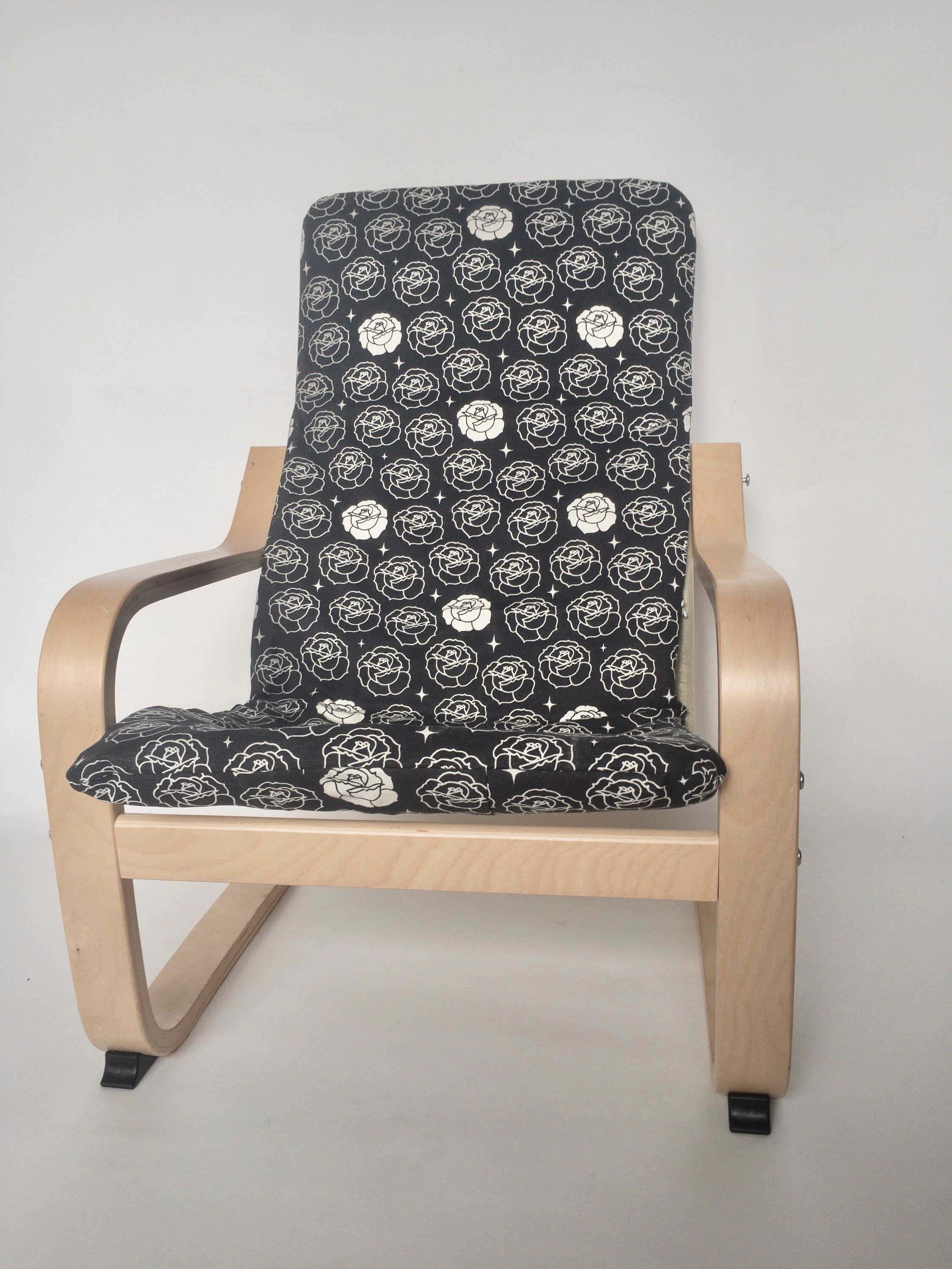 Coussin en laine pour chaise Poang avec housse amovible