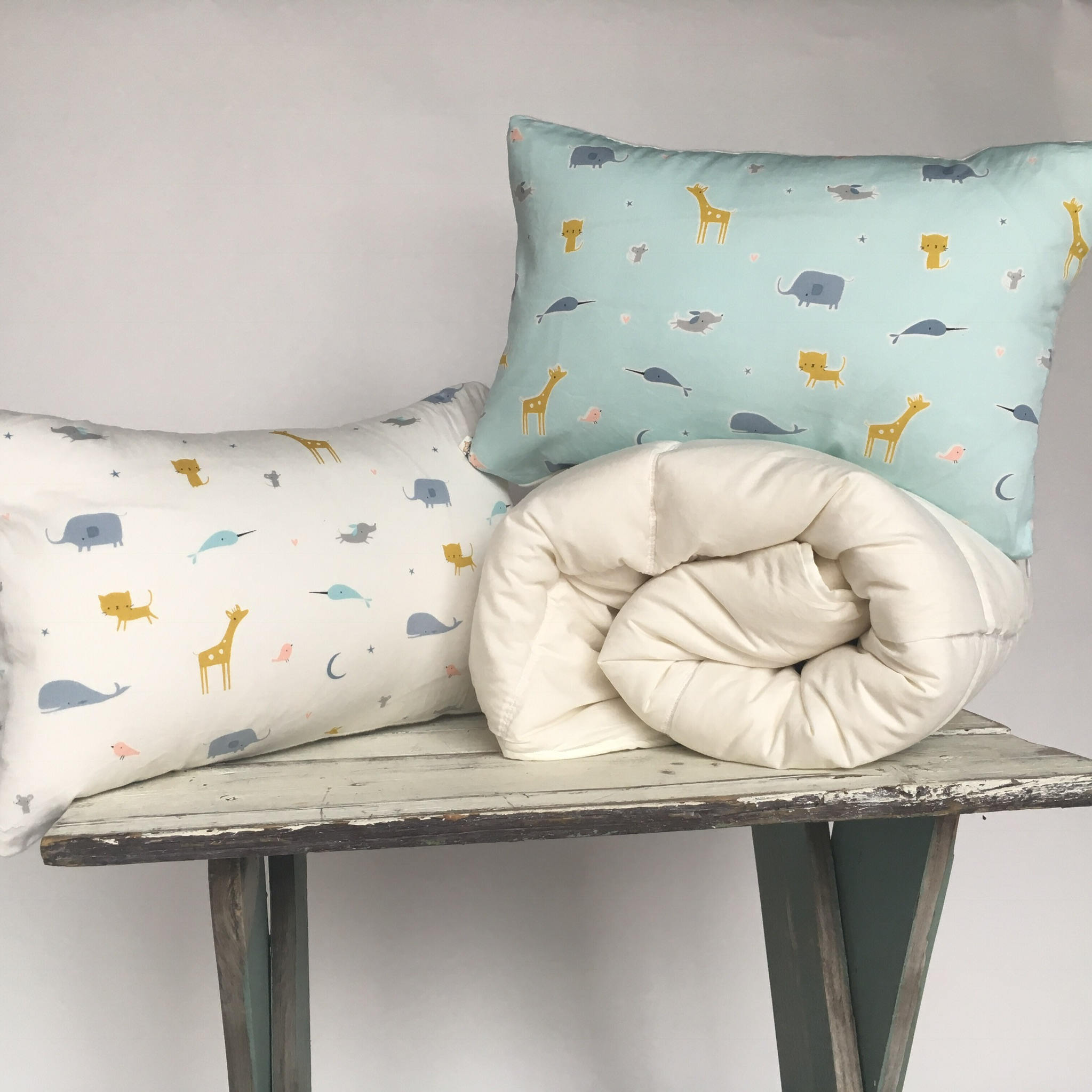 Organic Toddler Pillow Filled with Natural Kapok Fibre/Free Etsy