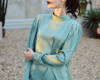 Silk Blouse Long Sleeve - Women Silk Shirt - Silk Tops Women