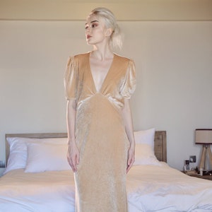 Sleeve Velvet Dress - Long Velvet Dress - Velvet Party Dress