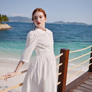 Summer Linen Dress Linen Clothing Long Handmade Dress image 3