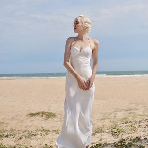 Silk Dress Maxi - 100% Silk Dress - White Silk Dress for Women - High-quality Silk Dress - Silk Slip Dress