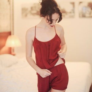 Silk Pajamas Shorts - Bridesmaids Silk PJs - Gift for Her