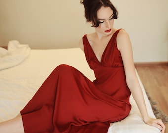 Seidenkleid Nachtkleid Geschenk für Sie