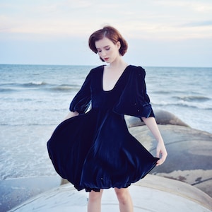 Velvet Gown Women - Bridesmaids Velvet Dress - Short Velvet Dress