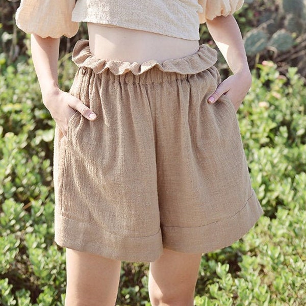 Linen Shorts Women - Linen Shorts High Waist - Shorts for Women