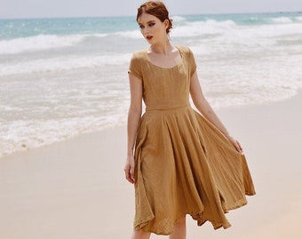 Linen Gauze Dress - Dresses for Women Summer- Gauze Dress Women