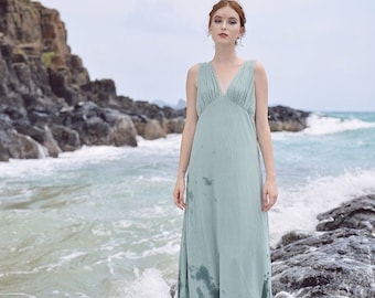 Womens Dress Linen - Linen Dress Maxi - Summer Dress Women - Wedding Guest Dress