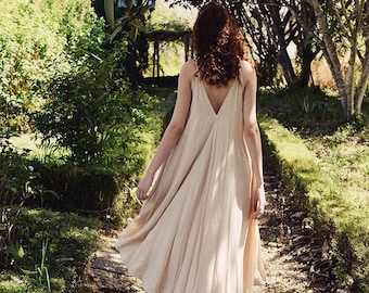 Cotton Dress Sleeveless - Women Summer Dress - Mid-calf Cotton Dress