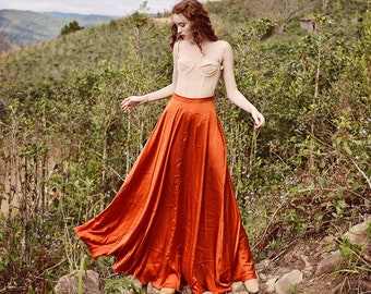 Silk Skirt Women - Silk Skirt Full Length - Silk Skirt Maxi