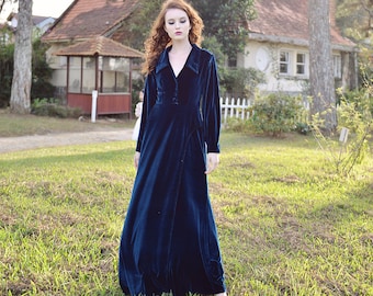 Formal Dress - Velvet Dressing Gown - Long Dress Women