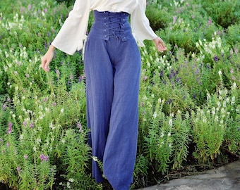 Linen Pants High-waisted - Women Linen Pants - Cotton Pants Women - Linen Women Trousers