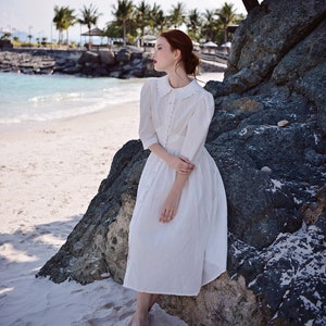 Summer Linen Dress Linen Clothing Long Handmade Dress image 10