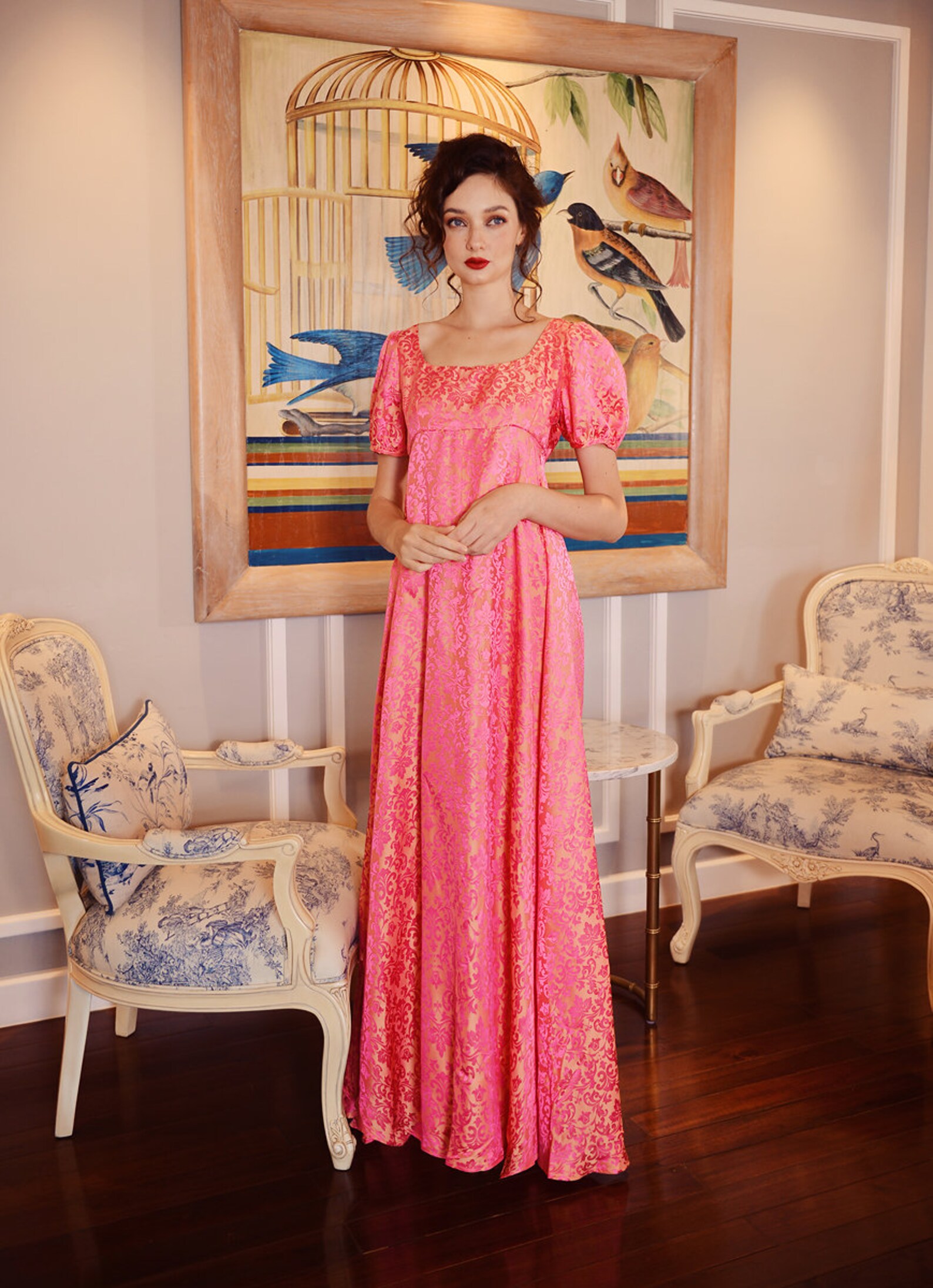 Regency Gown Bridgerton inspired Dress Pure Silk Nightgown | Etsy
