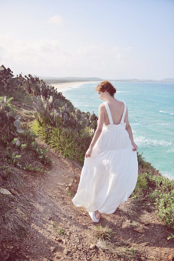 White Dress Summer - White Linen Dress - Women Dress Maxi
