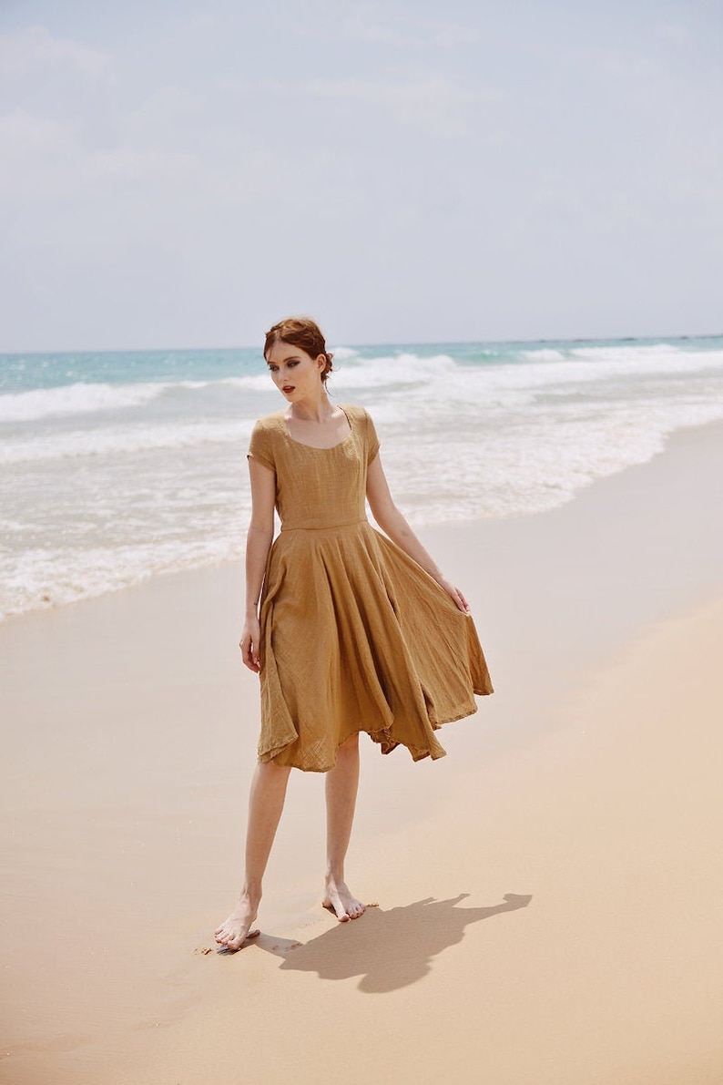 Linen Gauze Dress - Dresses for Women Summer- Gauze Dress Women image 1