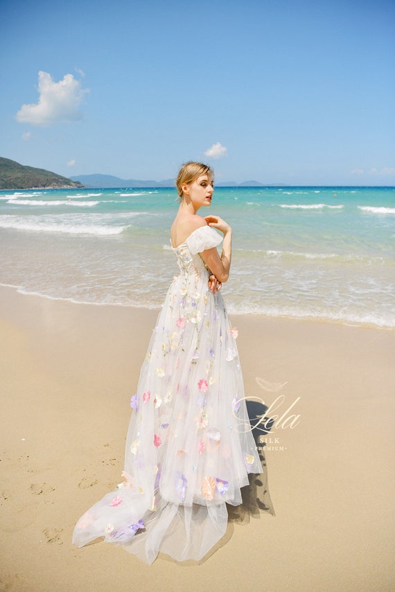 Buy Floral Regency Dress - Empire Waist Wedding - in Tulle - Handmade  Lelasilk Online in India - Etsy