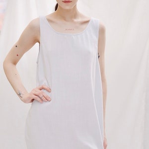 Summer Linen Dress Linen Dress Backless Cotton Slip Dress Natural Cotton image 9