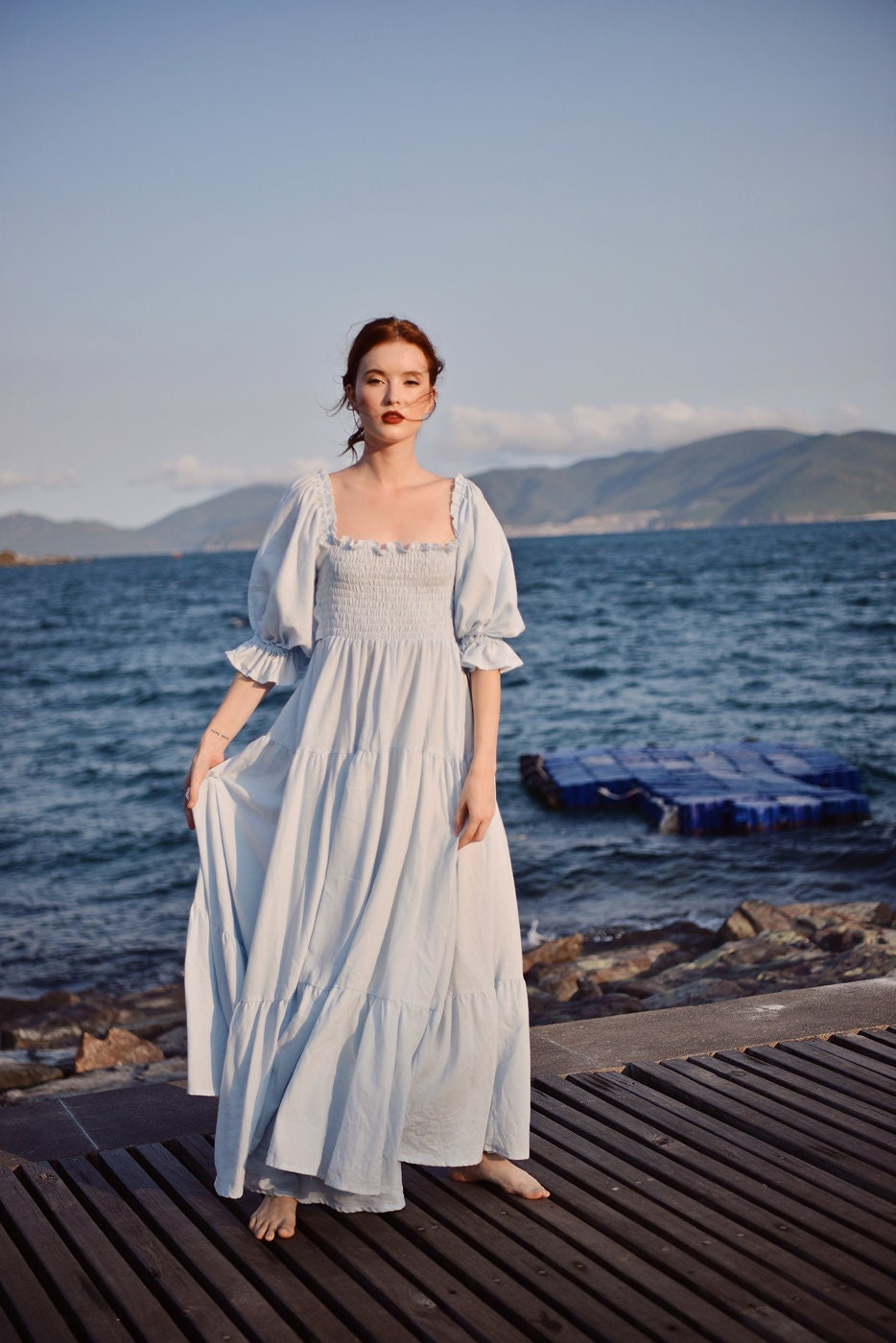 beach cocktail dress Blue