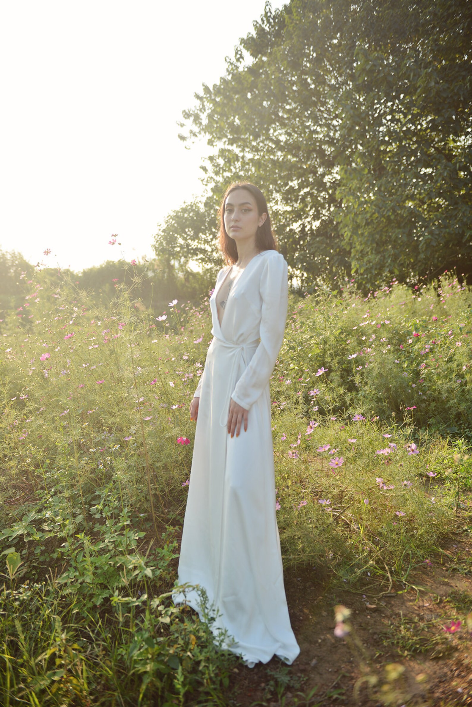 Wrap Me In Silk Dress