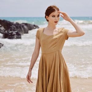 Linen Gauze Dress - Dresses for Women Summer- Gauze Dress Women image 2