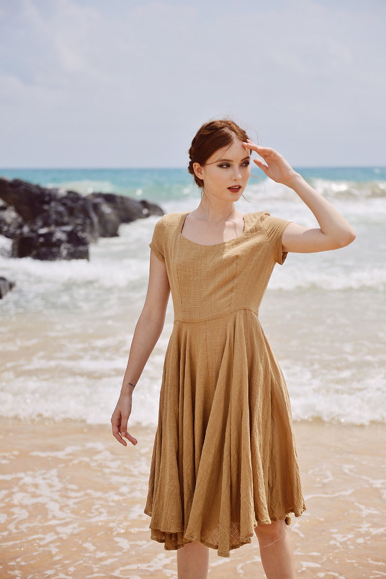 Linen Gauze Dress - Dresses for Women Summer- Gauze Dress Women image 2