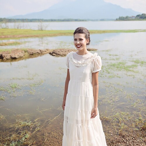 Sheer Silk Dress - Layered Dress - Simple Wedding Guest Dress - Bridesmaids  Silk Dress - Etsy