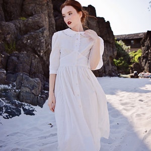 Summer Linen Dress Linen Clothing Long Handmade Dress image 7