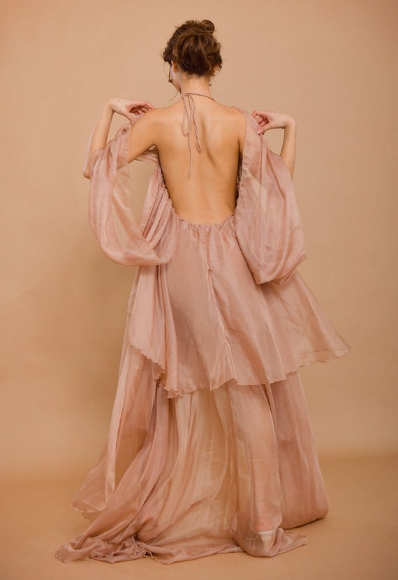 Maxi Sheer Dress Multiple Layers - Etsy