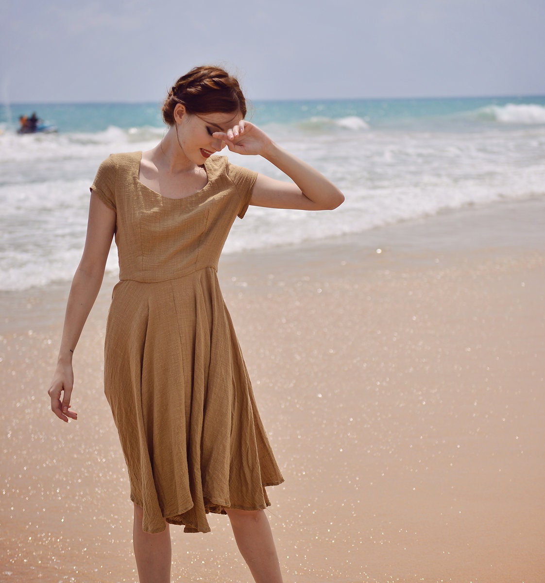 Linen Gauze Dress - Dresses for Women Summer- Gauze Dress Women Linen Gauze Dress - Dresses for Women Summer- Gauze Dress Women