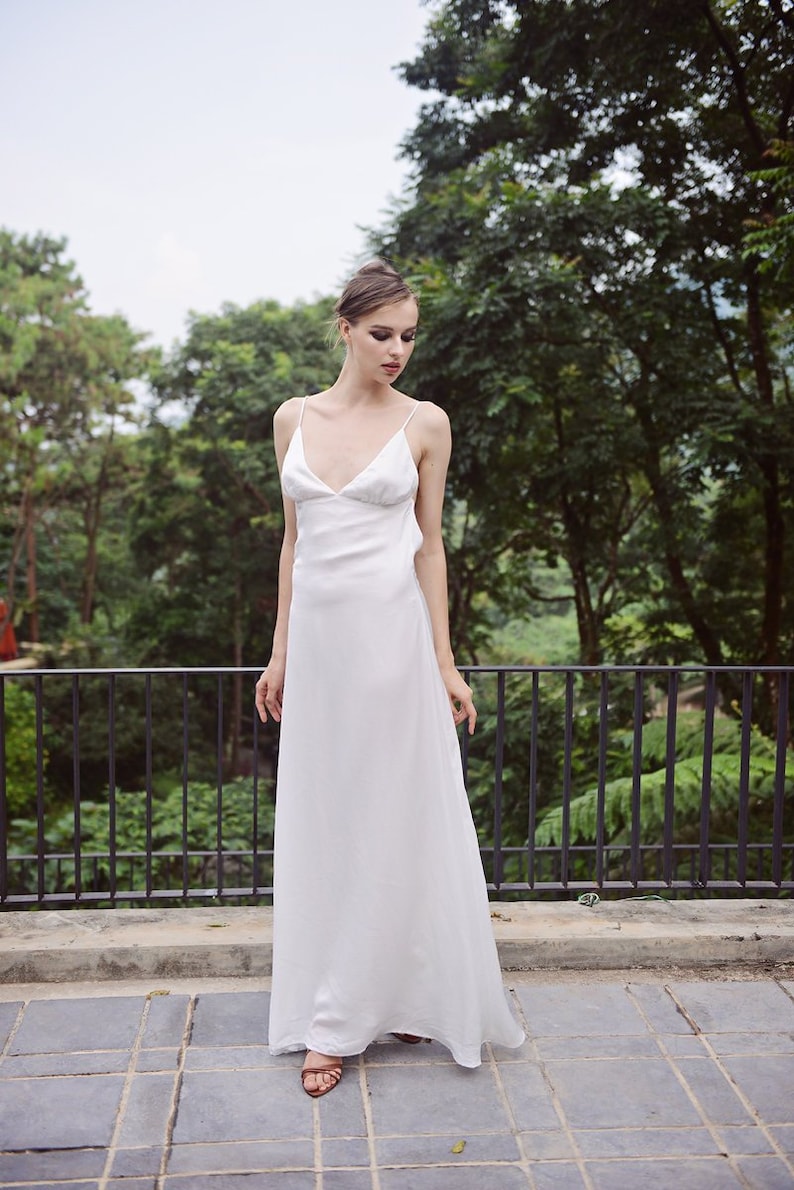 Simple Silk Prom Dresses