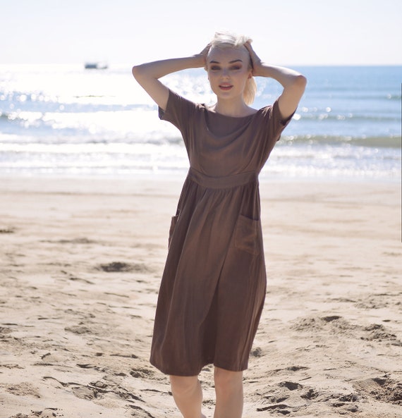 open back linen dress Linen Pinafore Dress, Linen Sundress, Open Back Dress, Backless Slip Dress, Low Back Infinity Dress COAST