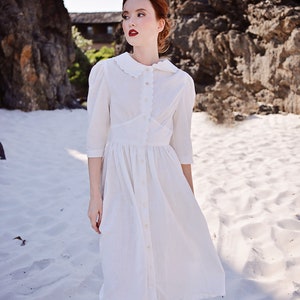 Summer Linen Dress Linen Clothing Long Handmade Dress image 4
